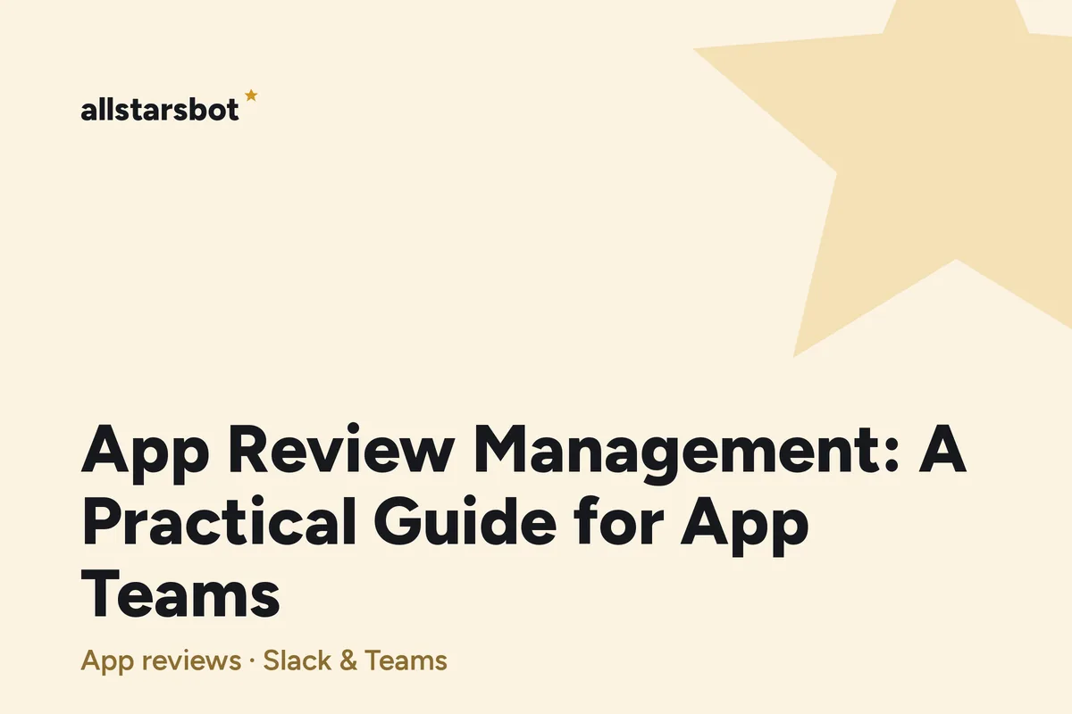 Cover image: App Review Management: A Practical Guide for App Teams