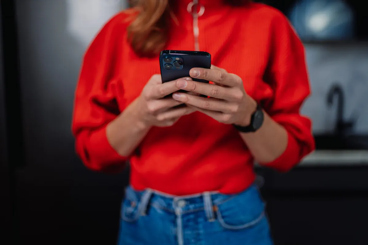 Smartphone showing an app screen